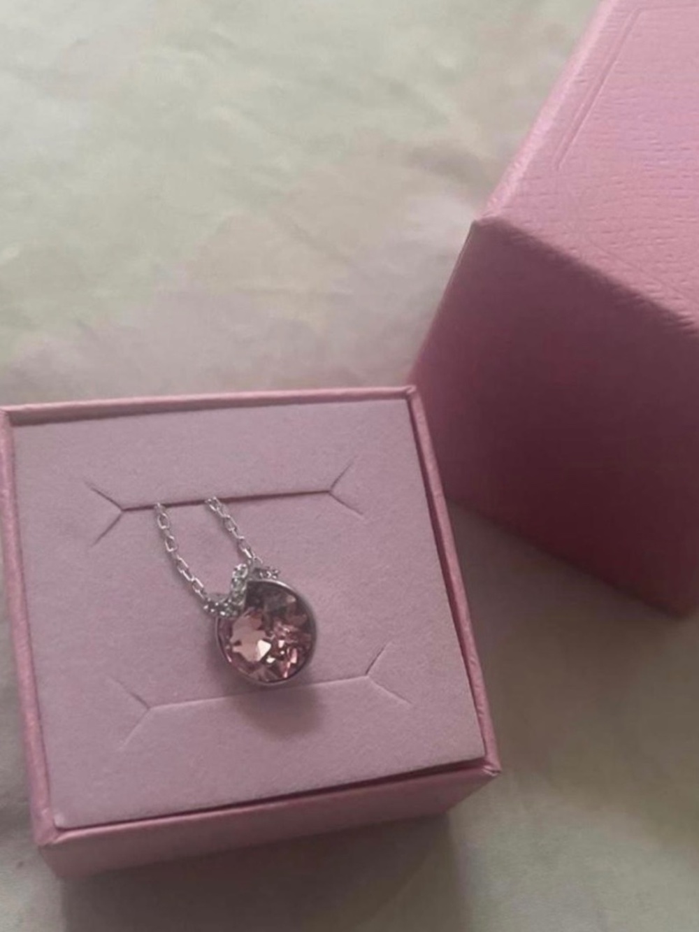 Swarovski Pink crystal necklace